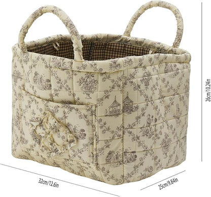 Quilted Fabric Storage Basket