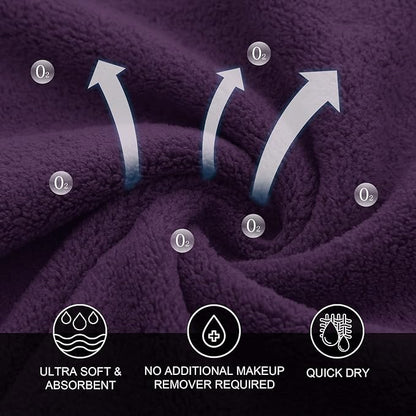 MOONQUEEN Microfiber Facial Cloths Fast Drying Washcloth 12 Pack