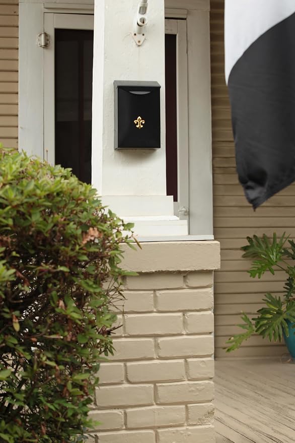 Architectural Mailboxes City Classic Steel Wall Mount Mailbox, Black, Small | Galvanized steel build for outside with weather-resistant outdoor construction and a rust-resistant powder-coat finish.