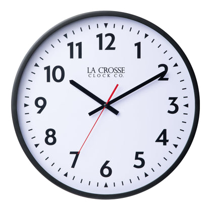 La Crose Clock 404-3841-INT 16-Inch Commercial Silent Sweep Analog Quartz Clock