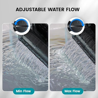 ANILUV Aquarium Filter with Surface Skimmer & LED Indicator Light | Hang On Back Power Filter 20-50 Gallon Aquarium for SPF-50