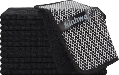 KinHwa Kitchen Washcloths for Dishes Absorbent Microfiber Dish Cloths Quick Dry