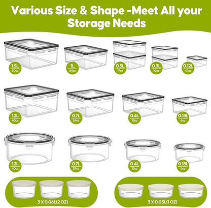 42 PCS Food Storage Containers