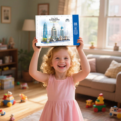 APENGBAOL New York Skyline Micro Mini Blocks Building Set, The Statue of Liberty,Empire State Architecture Building, Brooklyn Bridge, Gift for Kids and Adults (3262 Pieces)