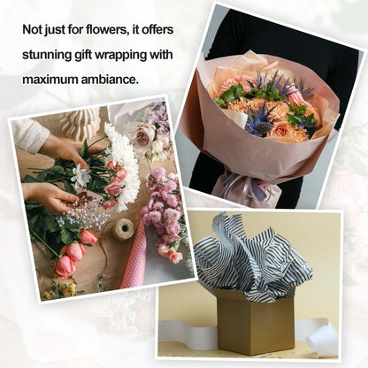 PATIKIL Tissue Paper for Flowers Bouquets (11"x11", Fresh Beige)(70 Sheet) Withdrawable Korean Cotton Wrapping Flower Paper Non-Woven Floral Bouquet Wraps, Suit for - Floral/Gift Packaging
