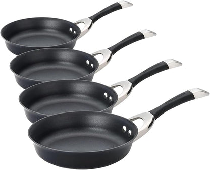 Circulon Symmetry Hard Anodized Nonstick Induction Frying Pan, 8.5-Inch Fry Pan, Black (Pack of 4)
