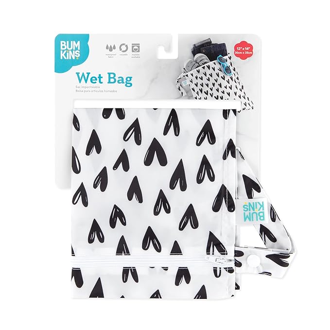 Bumkins Waterproof Wet Bag for Baby, Swim Suit, Cloth Diapers, Pump Parts