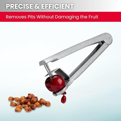 Westmark Cherry Pitter Tool “Kernex” - Heavy-Duty Cast Aluminum Pit Remover & Olive Pitter, German Ergonomic Seed Remover