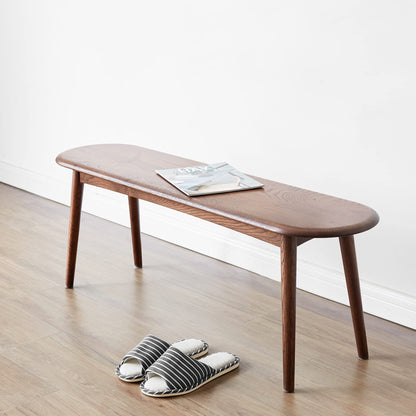 KEIKI Natural Oak 100% Solid Wood for Dining Bench Table Bench for Living Room 47.2"x 11.8"x16.1",Walnut