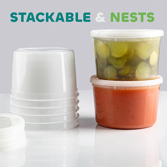 JoyServe 64 oz Food Storage Containers