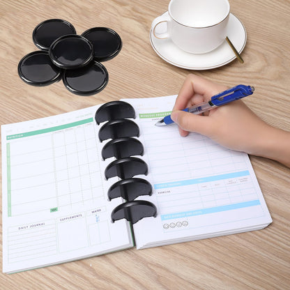 20 Pcs Discbound Disc 2 Inch Book Binding Discs, Black Expansion Discs Notebooks Planner Discs for DIY Notebooks and Planner Scrapbooking Supplies