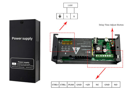 Door Access Control System 1200lbs Magnetic Lock Kit with ZL Bracket 4 Remote Controls Stainless Steel Exit Button