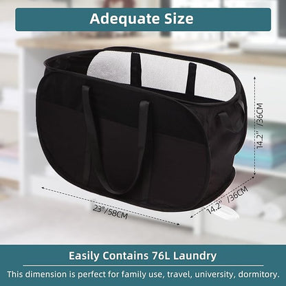 Collapsible Laundry Baskets, Tear Proof Pop Up Laundry Hamper