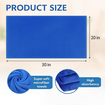 4Pcs Extra Large Microfiber Cleaning Cloths – 30x20 in Mop Towels