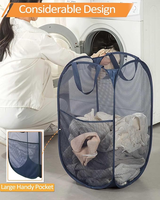 2 Pack Durable Collapsible Laundry Baskets
