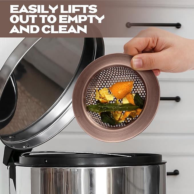 Retisee 2 Pcs Sink Strainer Stainless Steel Kitchen Sink Drain Strainer Basket