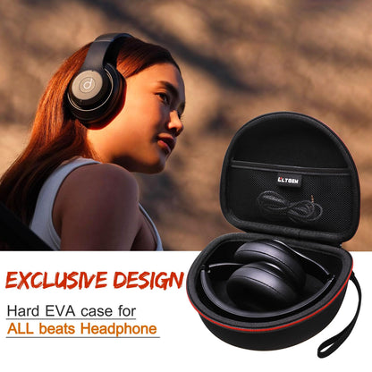 Headphone Case Compatible with Beats Studio Pro/Solo 4 / Studio 3 / Solo 3 / Picun B8 / BERIBES/JLab JBuds Lux ANC Wireless Bluetooth Noise Cancelling Headphones, Light Gray(Case Only)