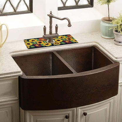 Sink Faucet Absorbing Mat, 2 Pack Drying Mat Around Faucet Sink Splash Guard
