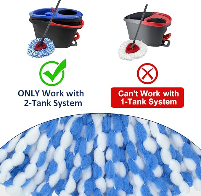 Spin Mop Head Replacements Compatible
