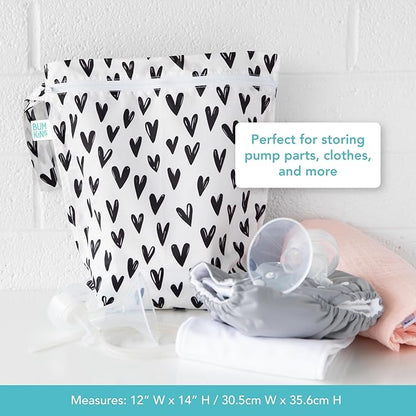 Bumkins Waterproof Wet Bag for Baby, Swim Suit, Cloth Diapers, Pump Parts