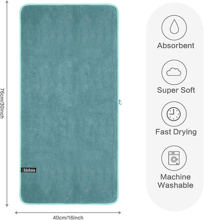 KinHwa Microfiber Hand Towels for Bathroom Soft and Absorbent Face Towels Grey