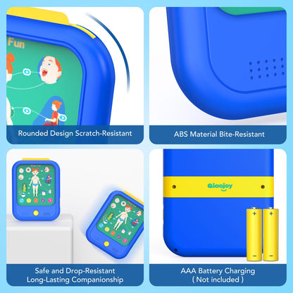 Kids Learning Tablet Educational Learning Pad for Toddlers 2-5 to Learn Alphabets, Numbers, Foods, Time, Music, Talking Cards for Toddlers，Educational Toy Kids Gifts