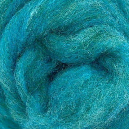 Corriedale Carded Sliver Wool Roving Variety Bundle | Best Core Wool for Needle Felting, Spinning, Wet Felting, Weaving, Dryer Balls, Yarn Roving - Ethically Sourced (Deep Sea)
