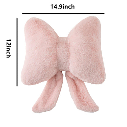 Bow Pillow Throw Pillows Butterfly Shaped Decorative Cute Pillows for Bed Sofa Cute Home Decor,Pink 10 * 8inch