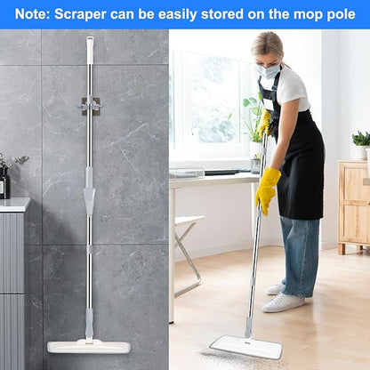 Microfiber Mop for Cleaning Floors, 55 Inch Extendable Flat Mop