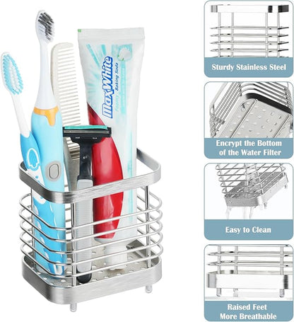 MYITYARD Toothbrush Holder for Bathroom, Stainless Steel Ventilated Electric