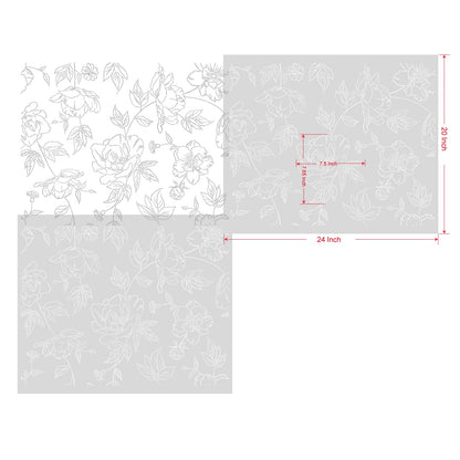 GSS Designs Large Flower Wall Stencils 20x24Inch Flourish Stencils for Painting on Wood Canvas Paper Fabric Floor Wall Reusable DIY Art Craft Stencils for Painting Flowers and Leaves