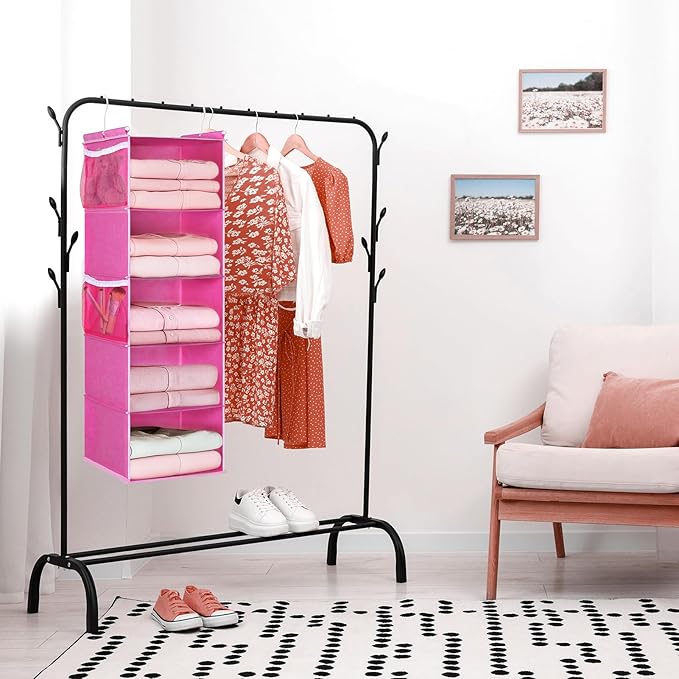 MAX Houser 5-Shelf Hanging Closet Organizer, Hanging Storage Shelves