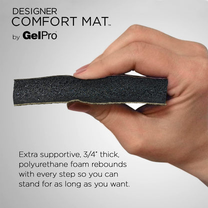 GelPro Designer Comfort Grasscloth Crimson Ergo-Foam Anti-Fatigue Kitchen Floor Mat, 20"x32"