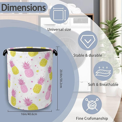 Pineapple Tropical Laundry Hamper, Dirty Clothes Laundry Basket