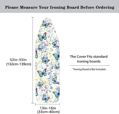 Butterfly Ironing Board Covers 16 x 54 Inch, Easy Fit Ironng Decoration Wear