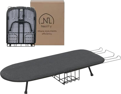 Ironing Board with Cover and Pad – Small Folding Board, Compact Tabletop