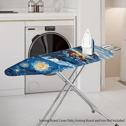 Starry Sky Design Ironing Board Cover and Pad Washable 15x54 Full Size Thick