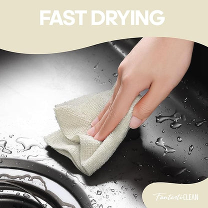 Fantasticlean Microfiber Cleaning Cloth Roll 2 Rolls 120 Pack, Tear Away