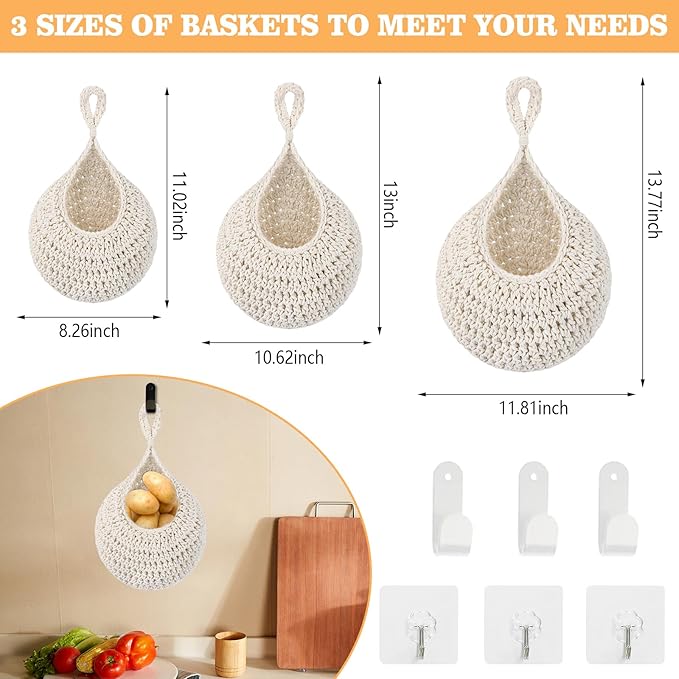 Hanging Fruit Baskets for Kitchen