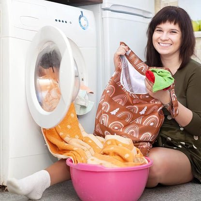 Shappy 2 Pcs Large Travel Laundry Bag Washable Waterproof Wet Dry Large Dirty