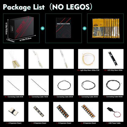 LocoLee Light Kit Compatible with Lego Notre Dame Cathedral Architecture 21061, Creative Lighting Set Accessories Compatible with Lego Paris Notre Dame 21061, No Models Only Light (Standard Version)
