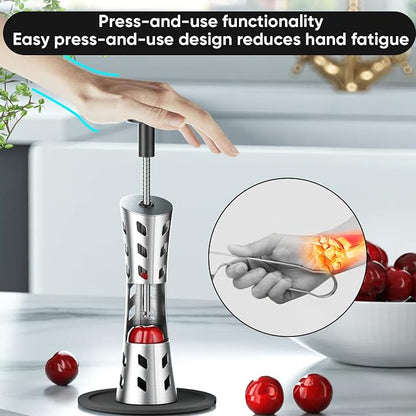 YYP Cherry Pitter Remover Tool - 304 Stainless Steel, Durable, Press Type for Effortless Cherry Seed Removal. Perfect Kitchen Tool for Coring and Deseeding Fruit Pits