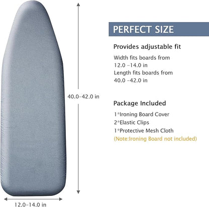 SheeChung 14"x42" Over The Door Ironing Board Cover, Thick Iron Covers