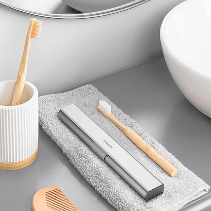 2 Pack Aluminum Toothbrush Travel Case, Portable Travel Toothbrush Holder