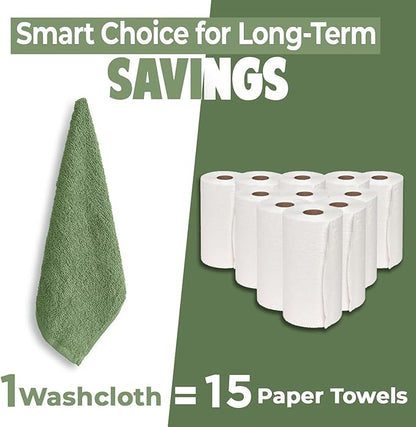 DAN RIVER 12 Pack Wash Cloths for Showering