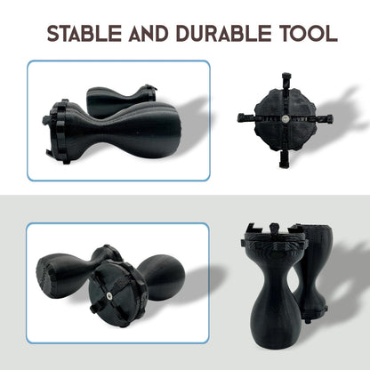 2PCS Miniature Painting Handle, 360° Rotatable Ergonomic Model Holder for Wargame/DND/Warhammer Figurines, Fits 20-50mm Bases, Stable Precision Hobby Painting Tool for Beginners & Veterans (Black)