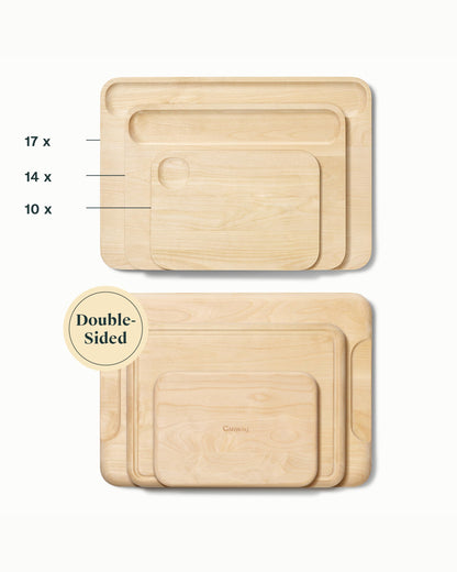 Caraway Cutting Board - Small (10 x 7”) - Double Sided Wood Cutting Board - Made From FSC-Certified Birch Wood - Food-Safe Mineral Oil & Wax Finish