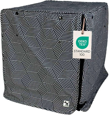 Molly Mutt Rough Gem Dog Crate Cover, 100% Cotton Canvas Cover with 2 Roll-Up Panels, Ideal for Dog or Cat Crate, Durable, Washable, and Free of Harmful Chemicals, 24" x 18" x 21"