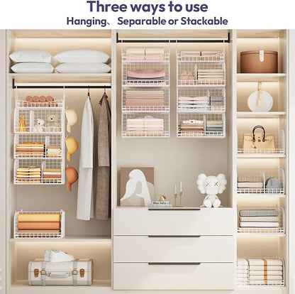 SWTYMIKI Hanging Closet Organizer Storage
