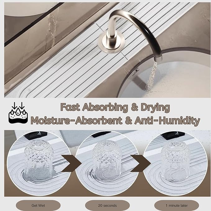 Diatomite Faucet Mat for Kitchen Sink